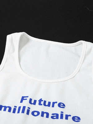 Future Millionaire Ribbed Cropped Top