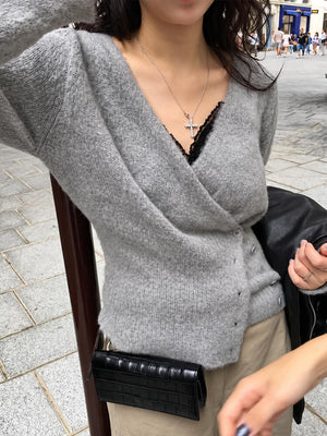 Fuzzy Wrap Cardigan