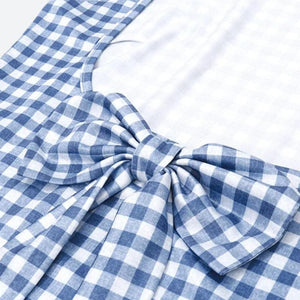 Gingham Bow Backless Top – MAUVSTUDIO®