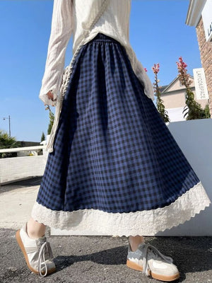 , Y2K skirt styled with a crop top
