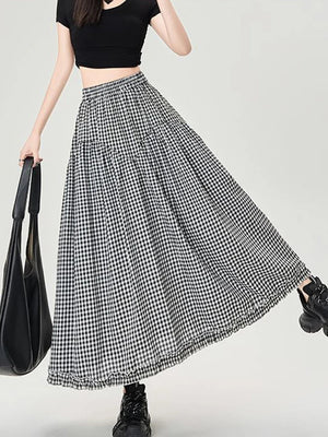 , Y2K skirt styled with a crop top
