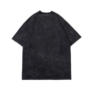 'Gorgon' Acid Washed Graphic Print Cotton T-Shirt