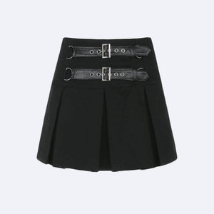 , Y2K skirt styled with a crop top