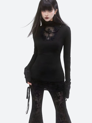 Goth Cross Top – MAUVSTUDIO®