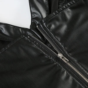 Goth Faux Leather Crop Top – MAUVSTUDIO®