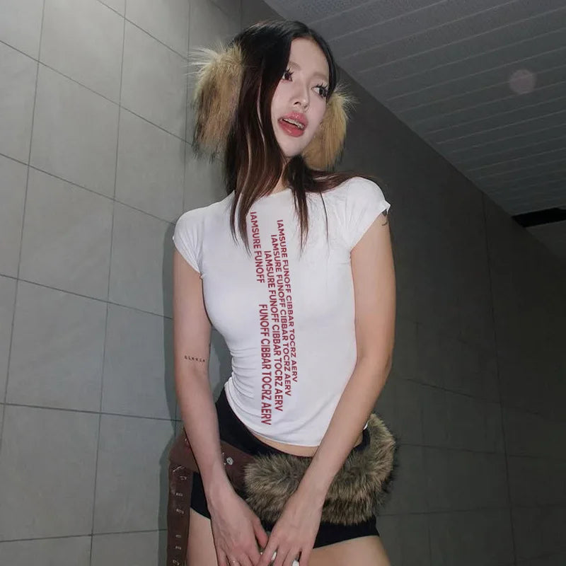 Graphic Printed Slim Fit Top – MAUVSTUDIO®