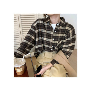 Grunge Aesthetic Plaid Shirt