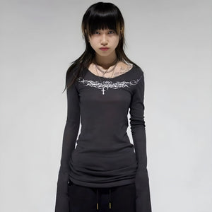 Grunge Barbed Wire Top – MAUVSTUDIO®