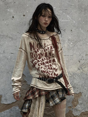 Grunge Cut Out Top – MAUVSTUDIO®