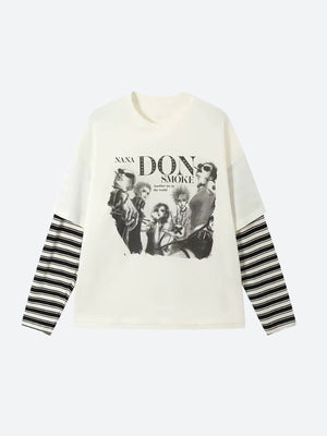 Top Superposé Y2K Grunge Don't Smoke