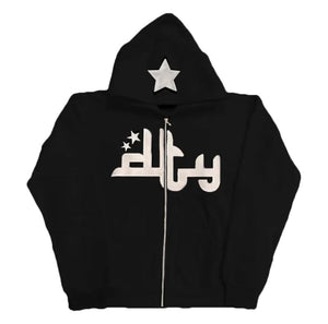 Hoodie zippé écriture arabe