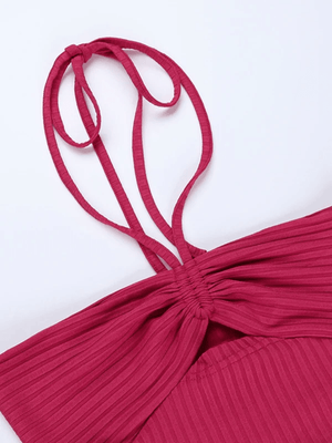 Halter Cutout Cropped Tank Top