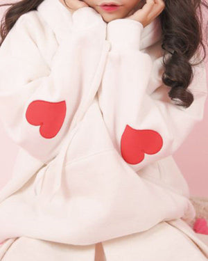 Heart Elbow Patch Hoodie