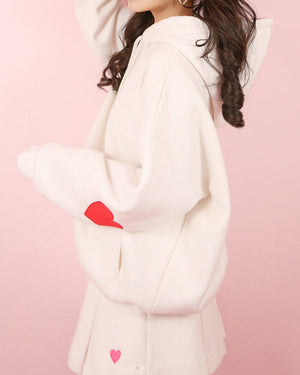 Heart Elbow Patch Hoodie