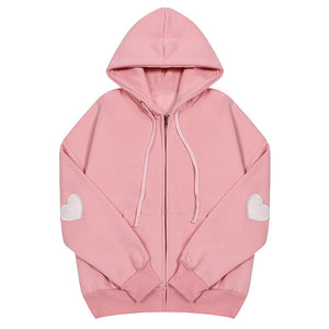 Heart Elbow Patch Hoodie