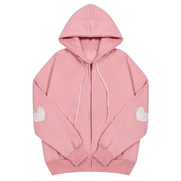 Heart Elbow Patch Hoodie