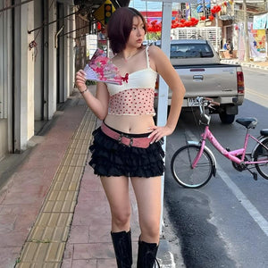 Heart Knitted Sheer Crop Top – MAUVSTUDIO®