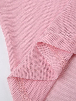 Heart Print See Through Tank Top