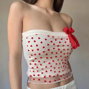 Heart Ribbed Tube Top – MAUVSTUDIO®
