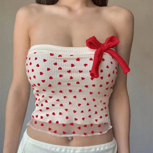 Heart Ribbed Tube Top – MAUVSTUDIO®
