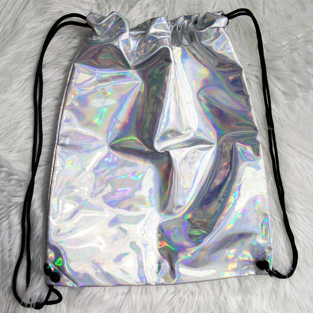 Holo Drawstring Bag-Backpacks-MAUV STUDIO-STREETWEAR-Y2K-CLOTHING