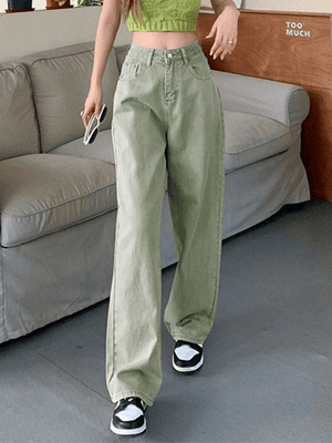 Jean boyfriend baggy légèrement délavé