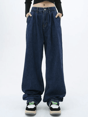 Jean boyfriend baggy plissé années 90