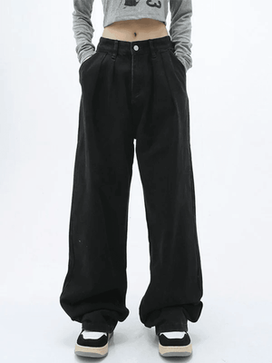 Jean boyfriend baggy plissé années 90