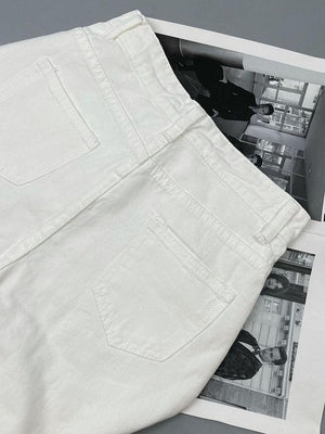 Jean boyfriend blanc délavé