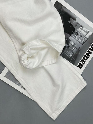 Jean boyfriend blanc délavé