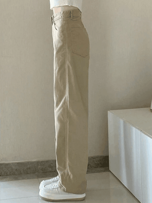 Jean boyfriend coupe droite kaki vintage