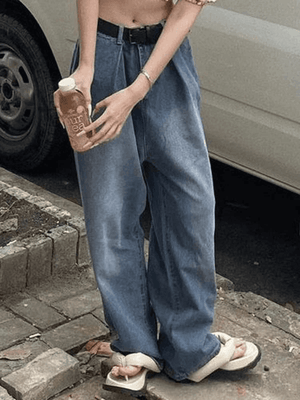 Jean boyfriend délavé Y2K