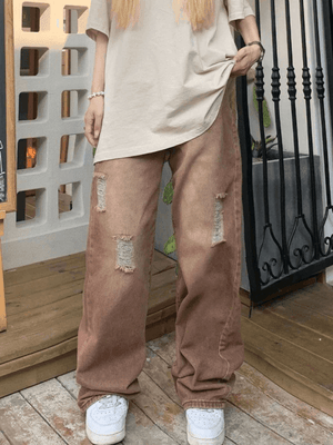 Jean boyfriend délavé vintage