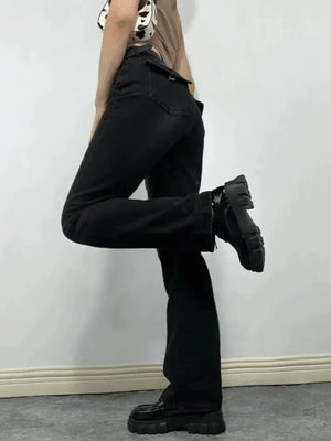 Jean boyfriend noir vintage délavé