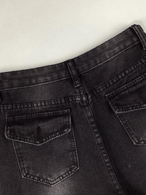 Jean boyfriend noir vintage délavé