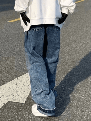 Jean boyfriend vintage à imprimé étoiles