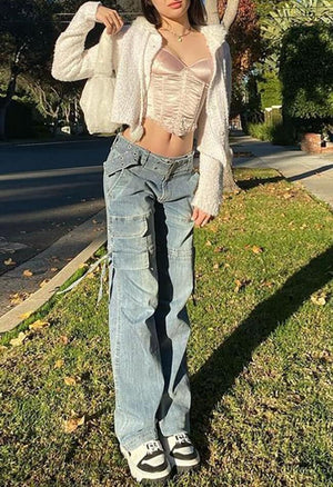 Jean cargo Splice taille mi-haute