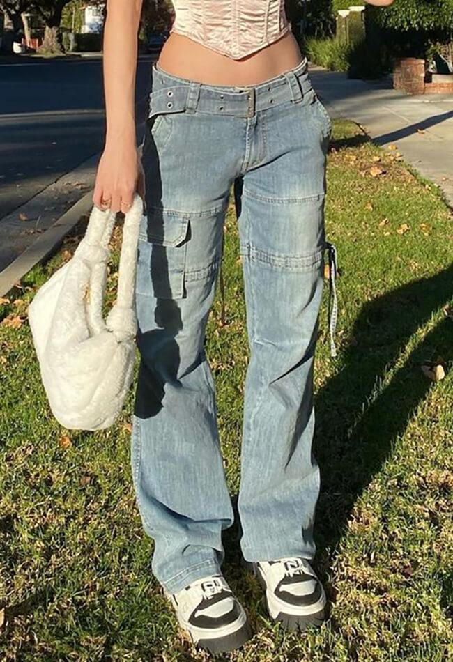 Jean cargo Splice taille mi-haute