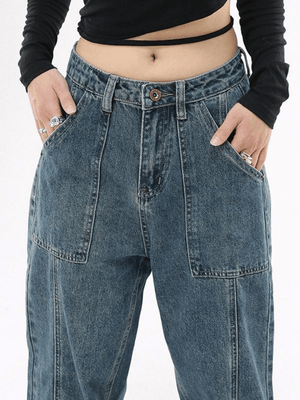 Jean cargo à jambe droite vintage des années 90