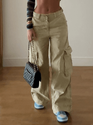 Jean cargo baggy à poches vintage