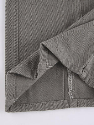 Jean cargo délavé à poches plaquées