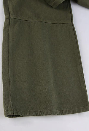 Jean cargo droit à poches plaquées