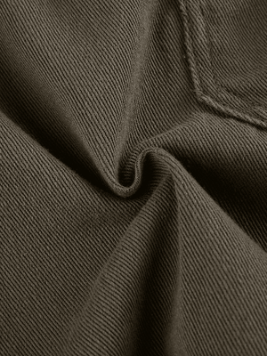 Jean cargo droit boutonné