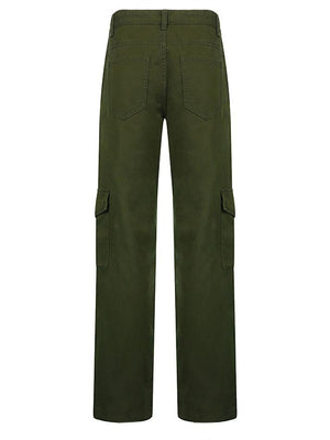 Jean cargo imprimé taille basse