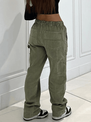 Jean cargo vert délavé vintage