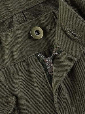 Jean cargo vintage avec poche à boucle