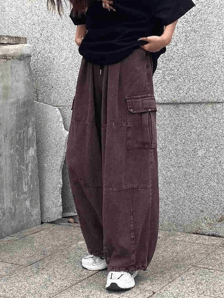 Jean cargo vintage baggy-Jeans-MAUV STUDIO-STREETWEAR-Y2K-CLOTHING