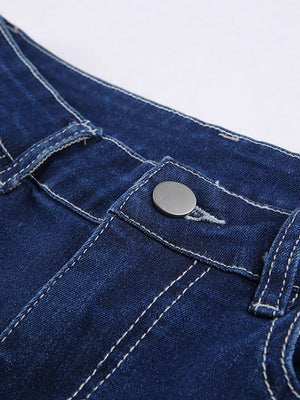 Jean évasé taille haute classique