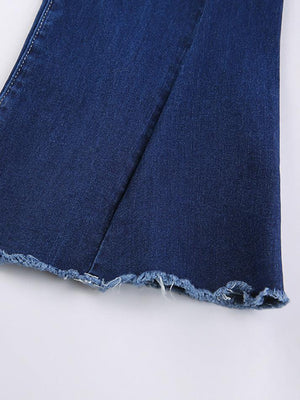 Jean évasé taille haute classique