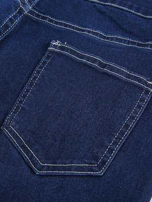 Jean évasé taille haute classique